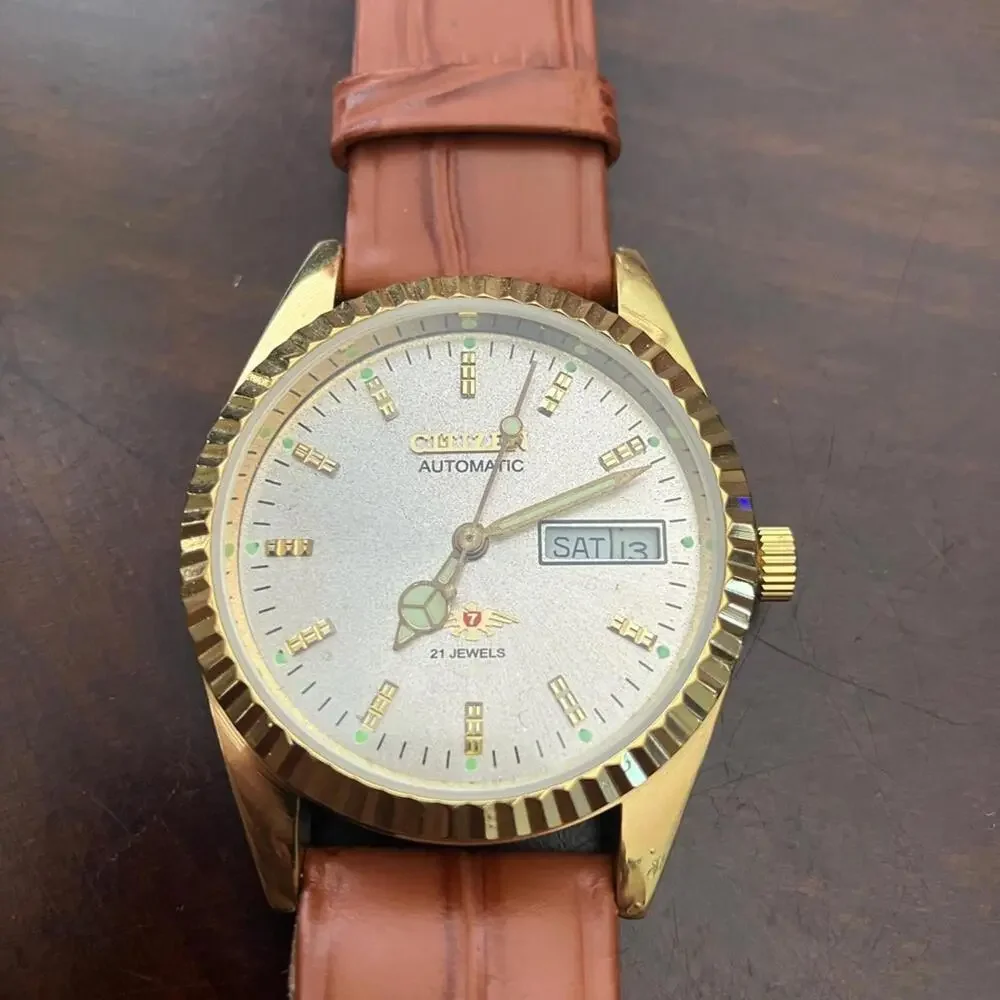 Citizen Eagle 7 36mm Gold and Brown Automatic Watch‎
